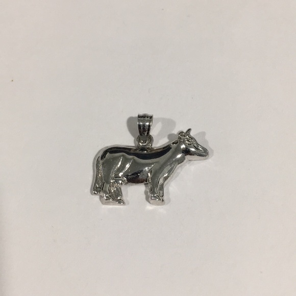 14k White Gold Cow 🐮 Charm